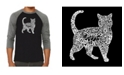 LA Pop Art Cat Men's Raglan Word Art T-shirt